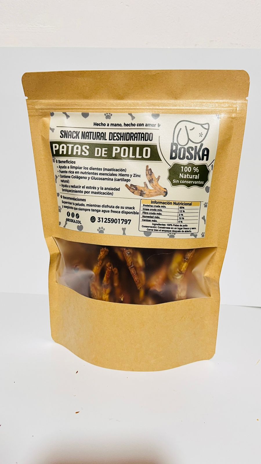 Rings de cartílago (parte superior de la tráquea de res) deshidratados (100% Natural) – Snack para perros